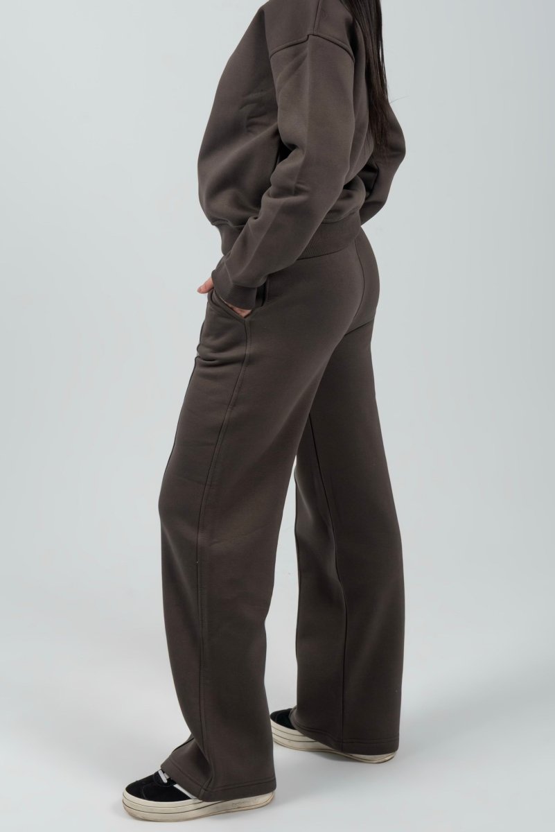 Wide - Leg Lounge Sweatpants – Charcoal - Hushy Wear